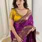 Designer Handwork blouse with this heavy Banarasi satin silk saree