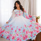 HEAVY PURE SOFT ORGANJA SILK FLORAL PRINT 3 PEACE