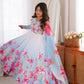 HEAVY PURE SOFT ORGANJA SILK FLORAL PRINT 3 PEACE