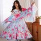 HEAVY PURE SOFT ORGANJA SILK FLORAL PRINT 3 PEACE