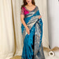 Designer Handwork blouse with this heavy Banarasi satin silk saree