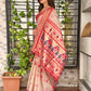 Contrast Thread weaving bandhej jacquard saree