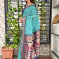 Contrast Thread weaving bandhej jacquard saree