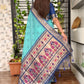 Contrast Thread weaving bandhej jacquard saree