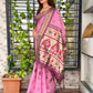 Contrast Thread weaving bandhej jacquard saree