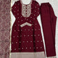 PURE BLOOMING RANGOLI SILK FABRIC WITH BEAUTIFUL EMBROIDERY SUIT