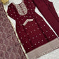 PURE BLOOMING RANGOLI SILK FABRIC WITH BEAUTIFUL EMBROIDERY SUIT