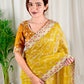 Cotton satin with our Embroidered work Saree