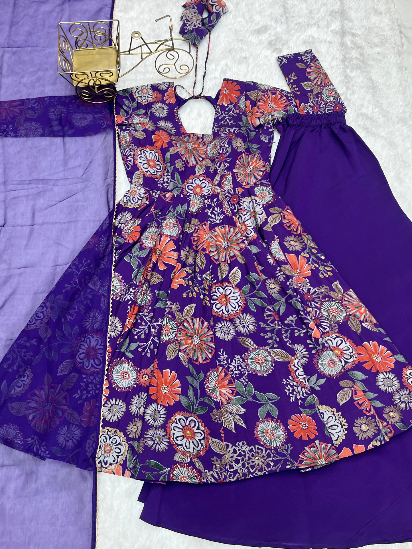 PURE SOFT ROMANSILK CHANDERI DISCHARGE PRINT FABRIC
