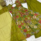 PURE SOFT ROMANSILK CHANDERI DISCHARGE PRINT FABRIC