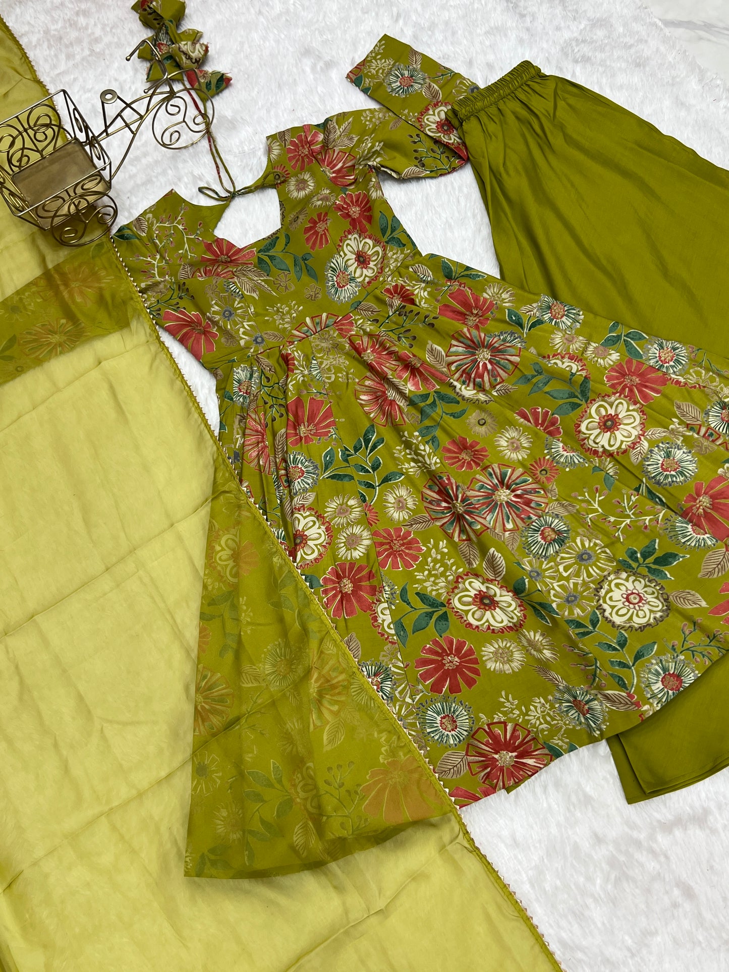PURE SOFT ROMANSILK CHANDERI DISCHARGE PRINT FABRIC