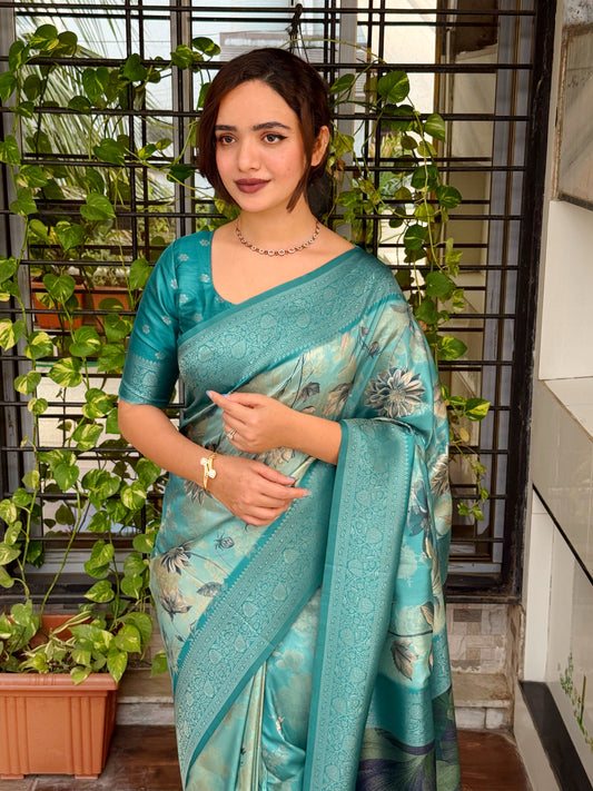 Banarasi satin jacquard Saree