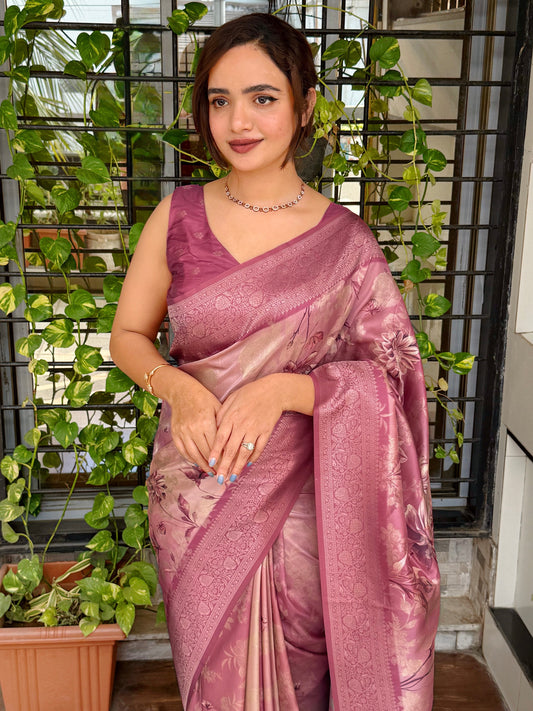 Banarasi satin jacquard Saree