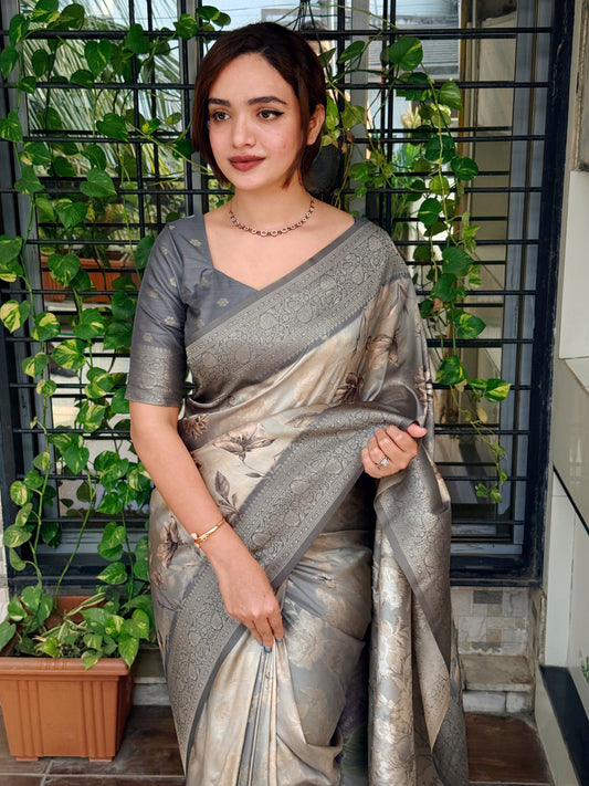 Banarasi satin jacquard Saree