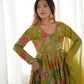 PURE SOFT ROMANSILK CHANDERI DISCHARGE PRINT FABRIC