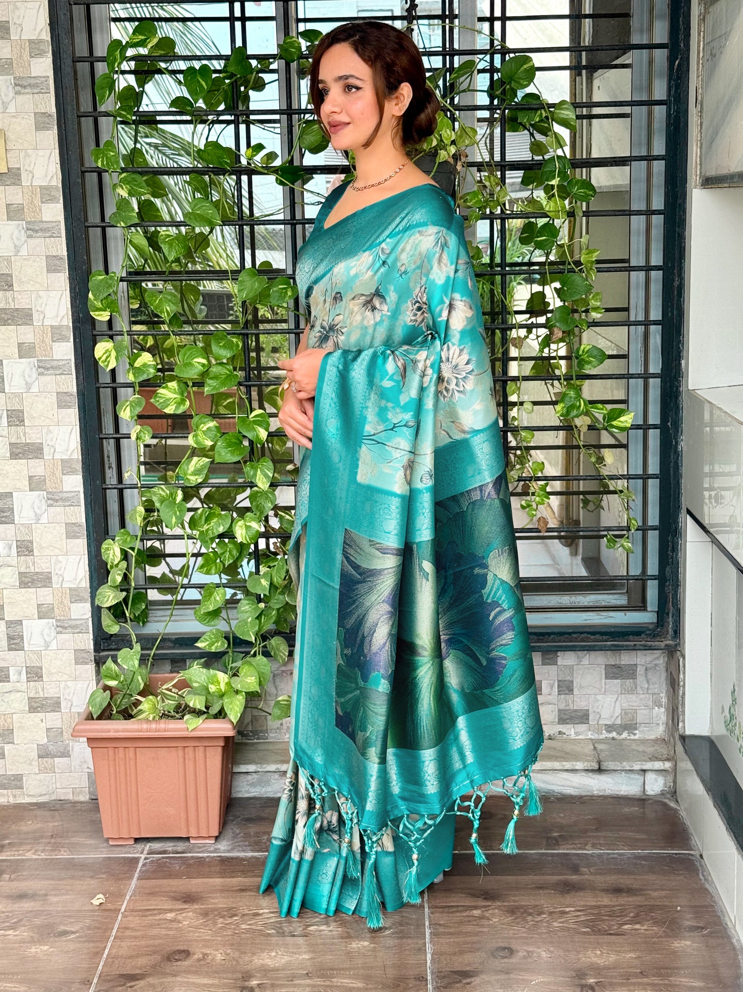 Banarasi satin jacquard Saree