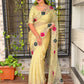 Pastel perfection meets royal elegance saree