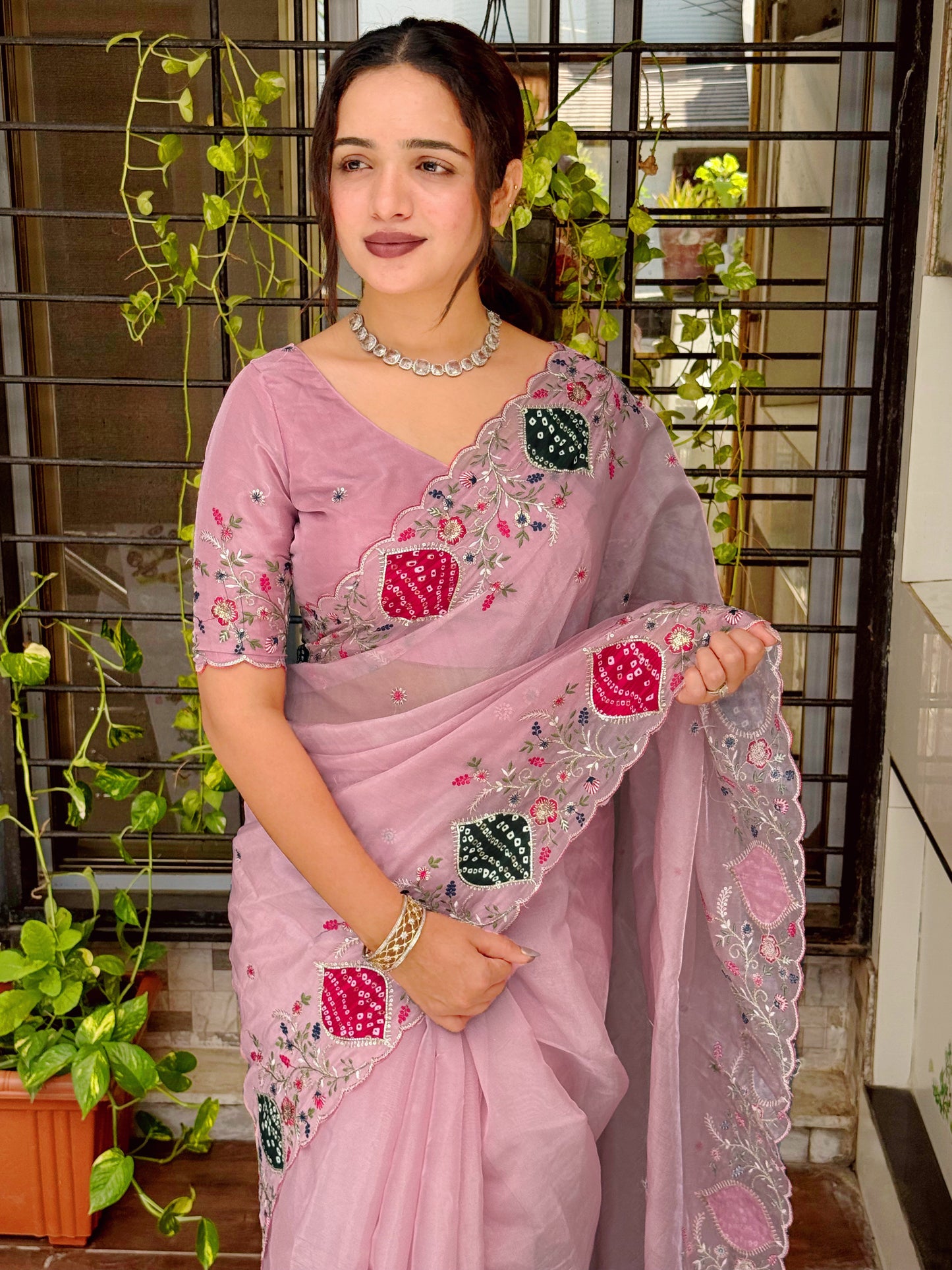 Pastel perfection meets royal elegance saree