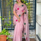 Pastel perfection meets royal elegance saree