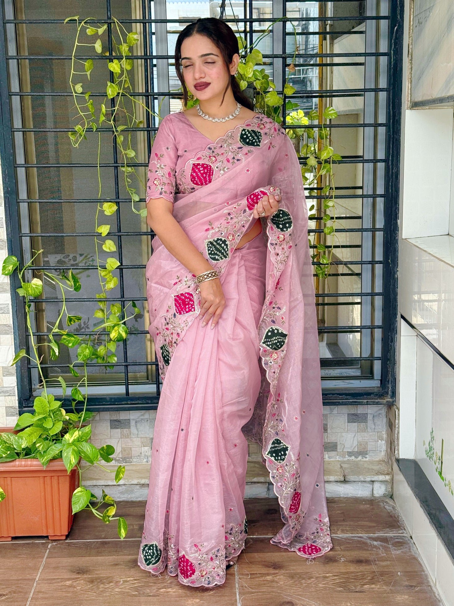 Pastel perfection meets royal elegance saree