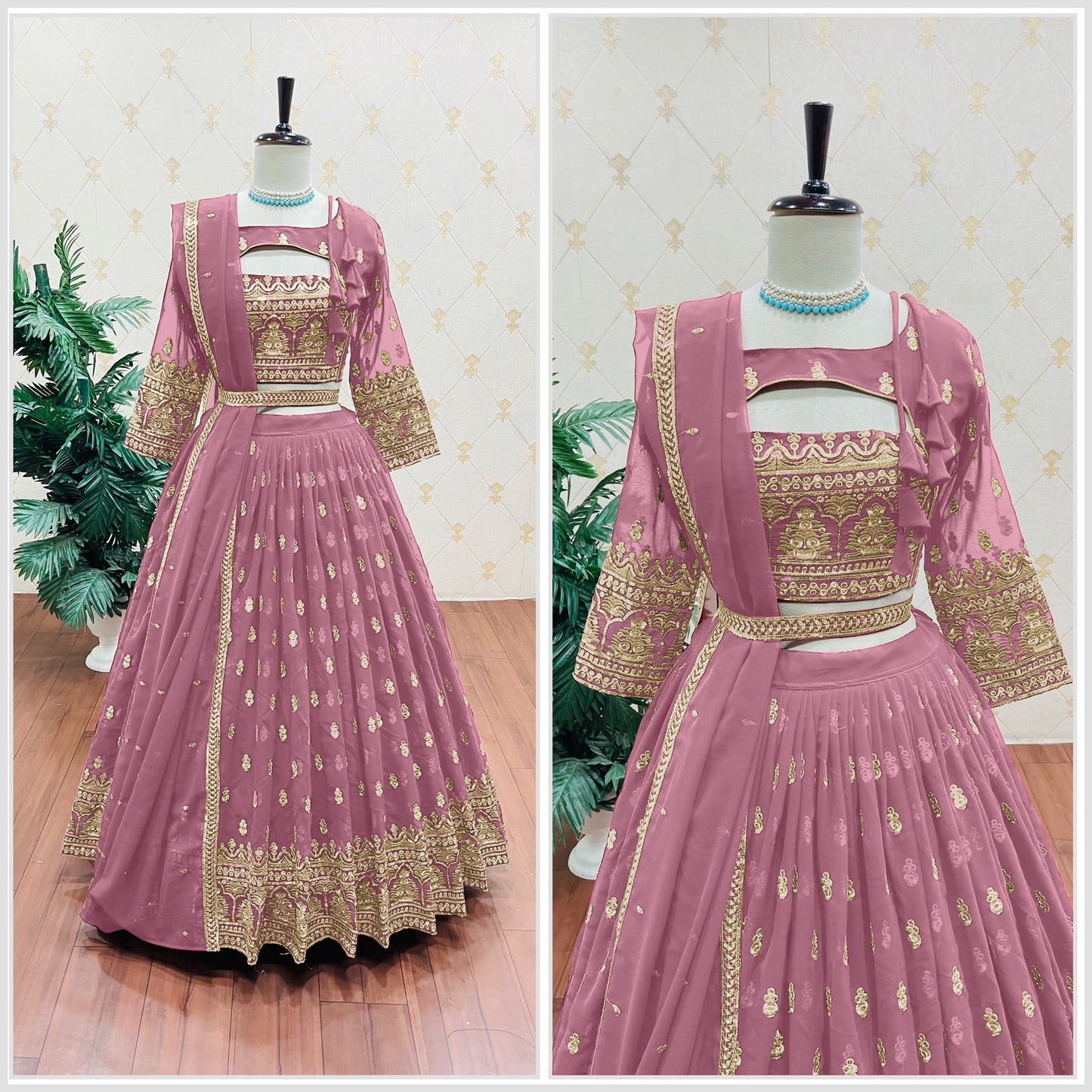 New Đěsigner Siqwans Lehenga Choli With Dupatt Set New