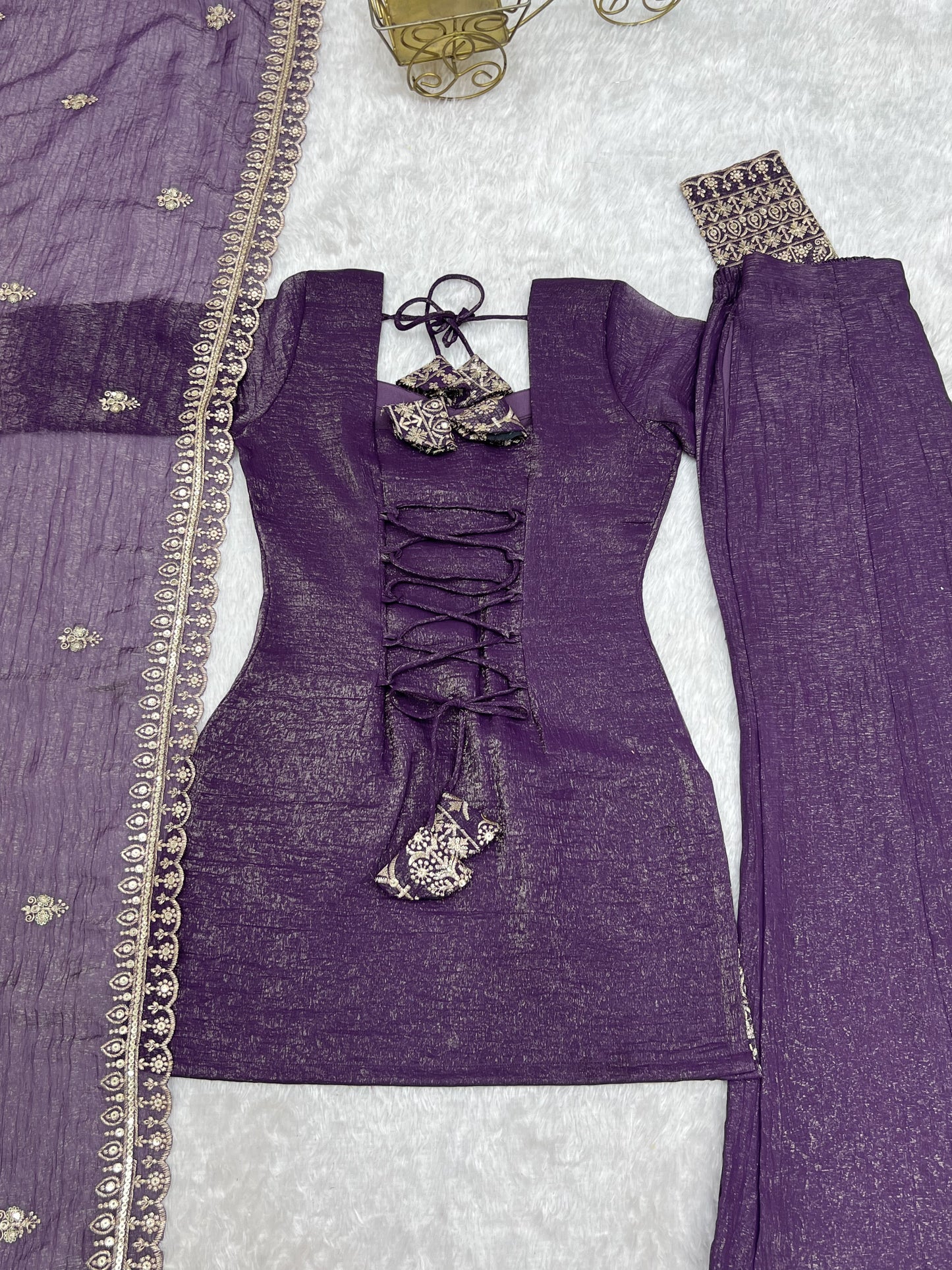 PRESENTING NEW GLASS ROMAN SILK FABRIC 3 PEACE