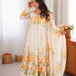 HEAVY PURE SOFT ORGANJA SILK FLORAL PRINT