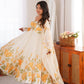 HEAVY PURE SOFT ORGANJA SILK FLORAL PRINT