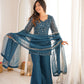 CRUNCHY SILK FABRIC WITH EMBROIDERY SEQUENCE 3 PEACE