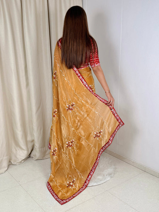 royal elegance This fandy satin saree