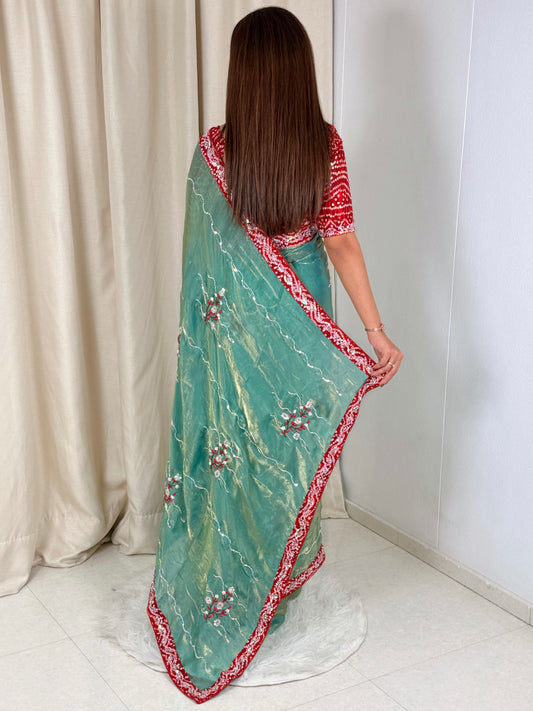 royal elegance This fandy satin saree