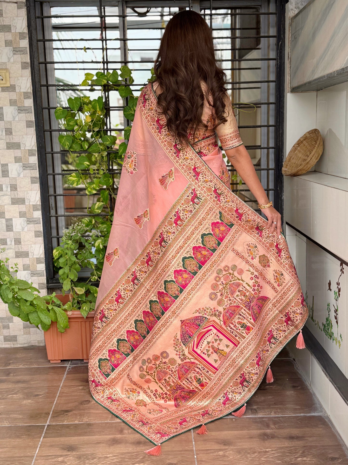 Pure organza jacquard elegance saree