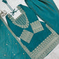 NC VICHITRA SILK FABRIC WITH EMBROIDERY SEQUENCE DORI 3 PEACE
