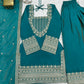 NC VICHITRA SILK FABRIC WITH EMBROIDERY SEQUENCE DORI 3 PEACE