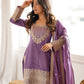 NC VICHITRA SILK FABRIC WITH EMBROIDERY SEQUENCE DORI 3 PEACE