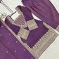 NC VICHITRA SILK FABRIC WITH EMBROIDERY SEQUENCE DORI 3 PEACE