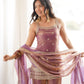FRENDY SILK FABRIC WITH EMBROIDERY SEQUENCE DORI 3 PEACE