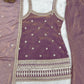 FRENDY SILK FABRIC WITH EMBROIDERY SEQUENCE DORI 3 PEACE