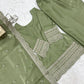 GLASS ROMAN SILK FABRIC WITH EMBROIDERY SEQUENCE 3 PEACE