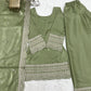 GLASS ROMAN SILK FABRIC WITH EMBROIDERY SEQUENCE 3 PEACE