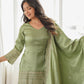 GLASS ROMAN SILK FABRIC WITH EMBROIDERY SEQUENCE 3 PEACE