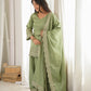 GLASS ROMAN SILK FABRIC WITH EMBROIDERY SEQUENCE 3 PEACE