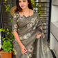 classy light weight Metalic colors saree