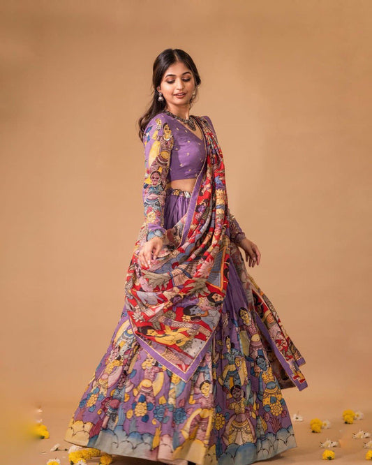 BEAUTIQUE STYLES VLCHITRA  SILK DESLGNER PRLNTED LEHENGA CHOLI