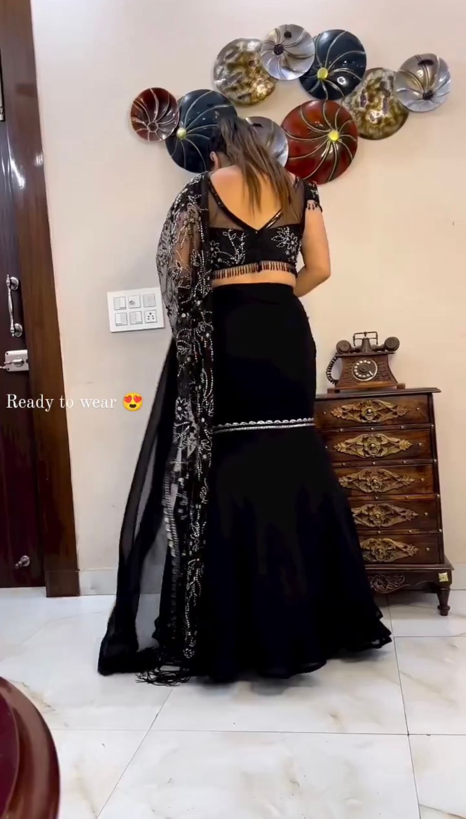 SUPERHIT TRENDING DESIGNER LEHENGA-SAREE WITH EMBROIDERED DUPATTA & STITCHED BLOUSE WITH ZALAR🥻