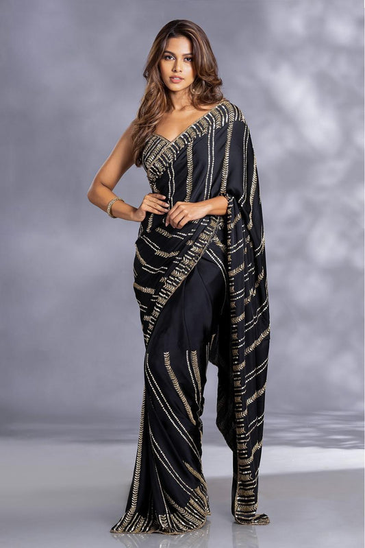 Present a beautiful sequins saree collection