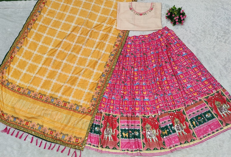 New Lounching Digital Print Muslin Cotton Lehenga Choli