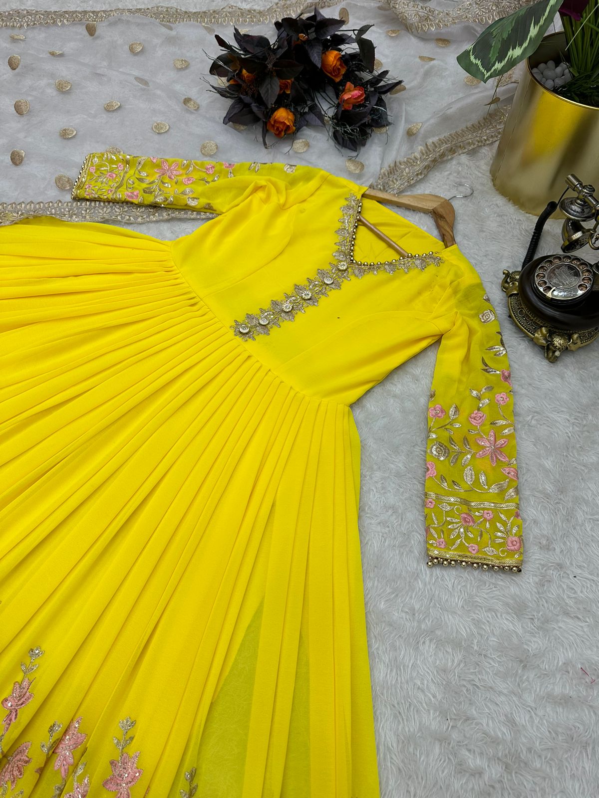 New Designer Party Gown & Dupatta Set