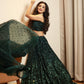 green colour sequnce  lehenga choli