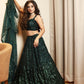green colour sequnce  lehenga choli